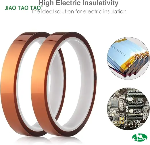 0.05mm high temp PI film adhesive tape for sublimation thermal masking, PCB protection, and industrial insulation.